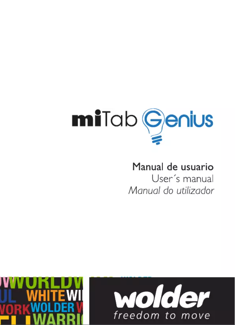 Image de la première page du manuel de l'appareil MiTab Genius
