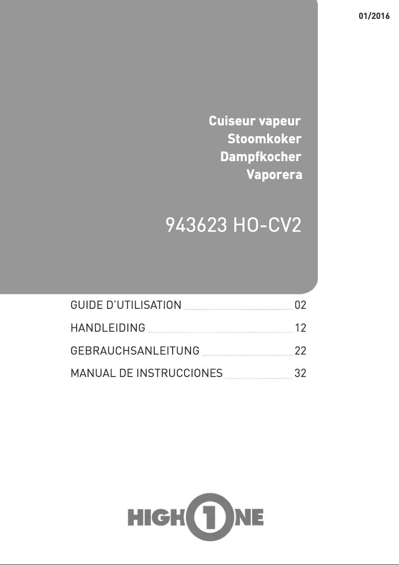 Image de la première page du manuel de l'appareil HO-CV2