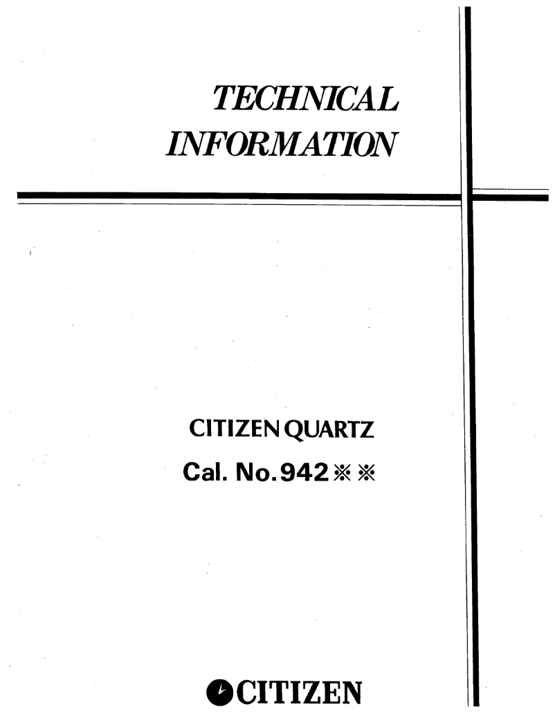Page n°1 - Manuel utilisateur Citizen CAL 9420