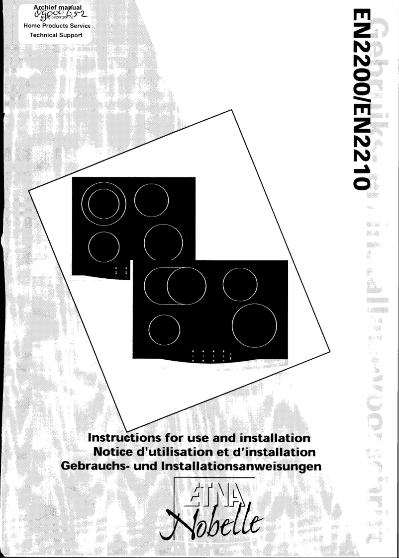 Image de la première page du manuel de l'appareil EN2210