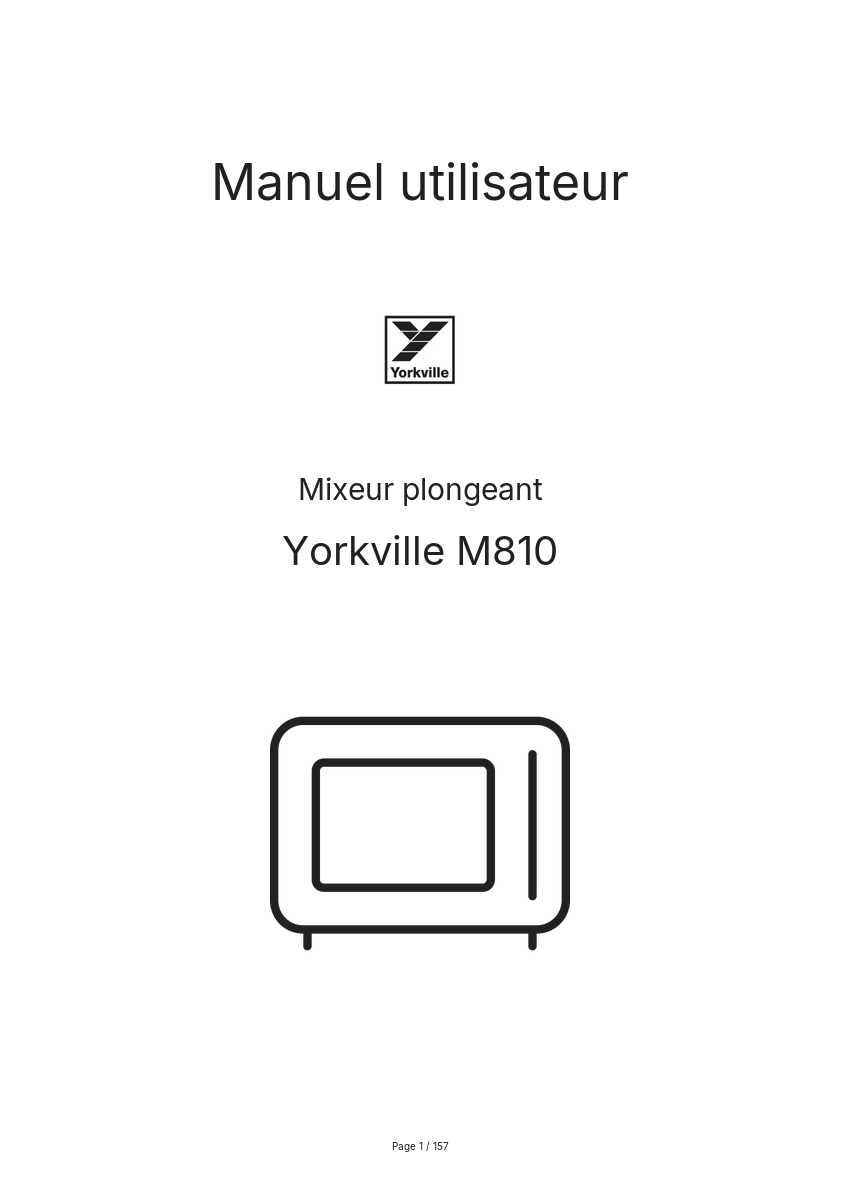 Image de la première page du manuel de l'appareil M810