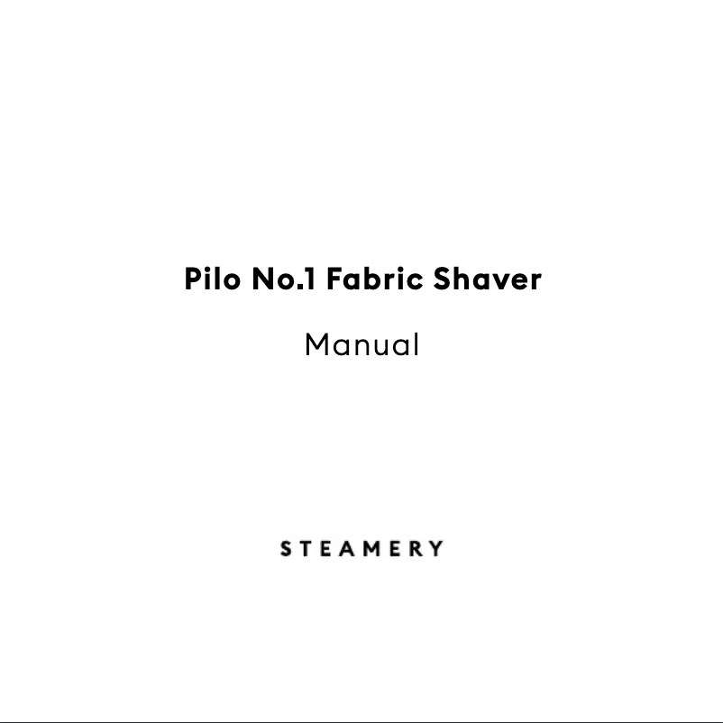 Page 1 of the manual User Manual Steamery Pilo No.1