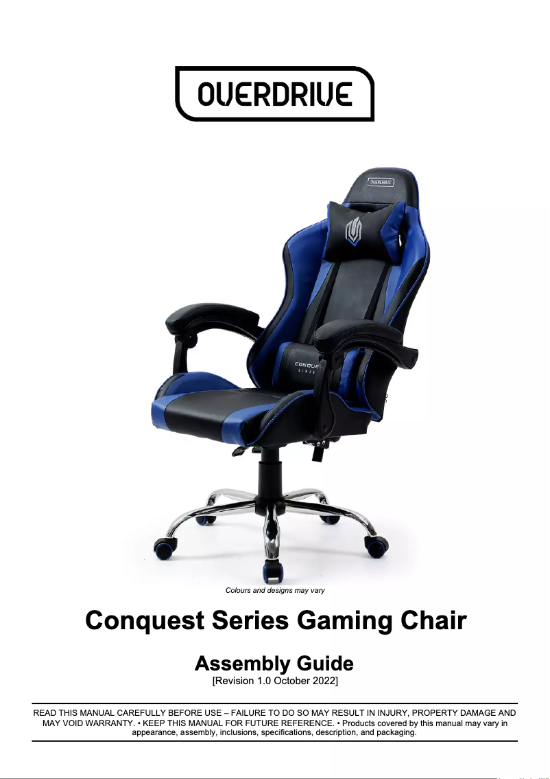 Imagen de la primera página del manual del dispositivo Conquest Series