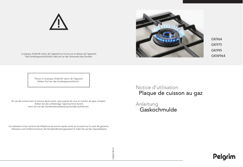 Image de la première page du manuel de l'appareil GK964RVSA