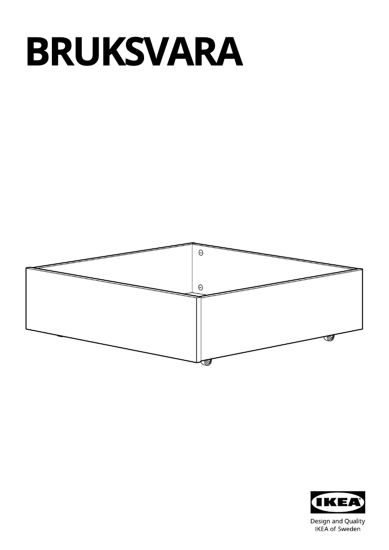 Imagen de la primera página del manual del dispositivo BRUKSVARA 805.560.43