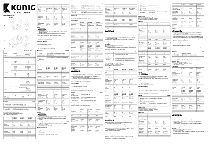 Page 1 de la notice Manuel utilisateur Konig SAS-CAM2110