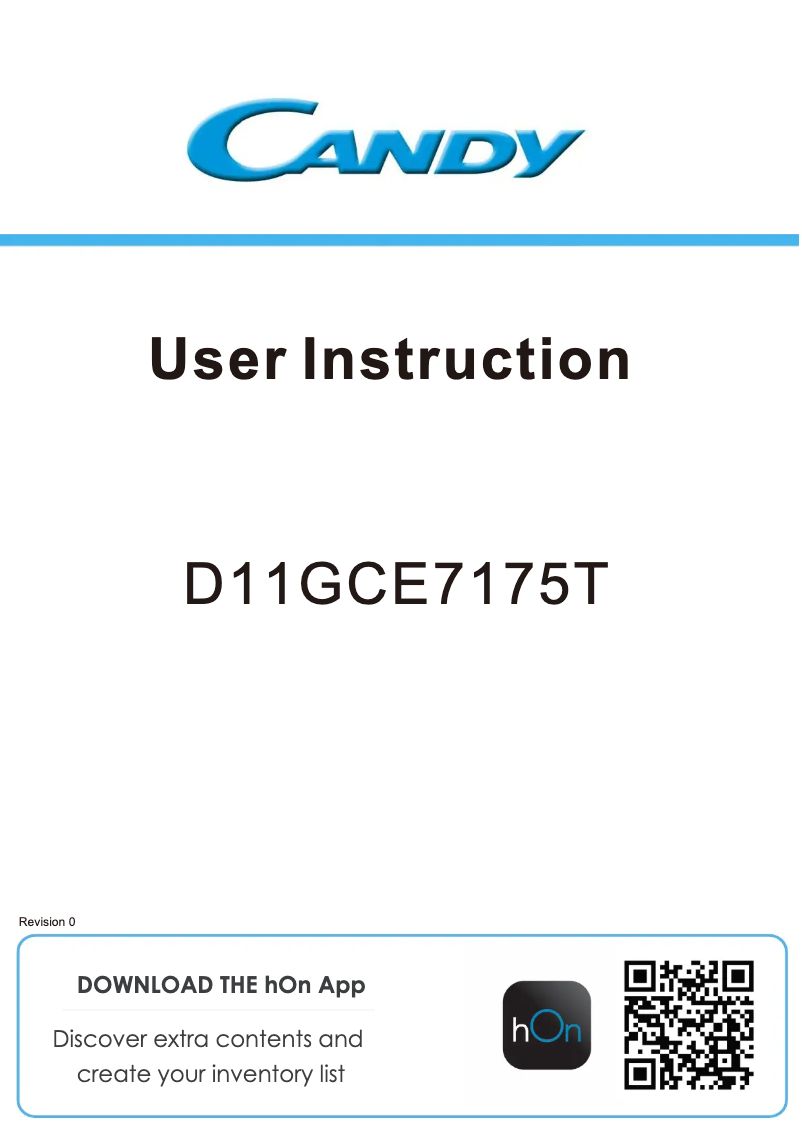 Image de la première page du manuel de l'appareil D11GCE7175T