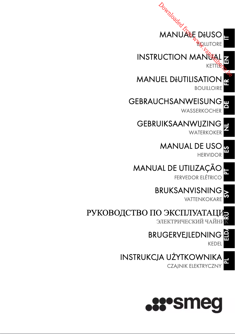 Page n°1 - Manuel utilisateur Smeg KLF03