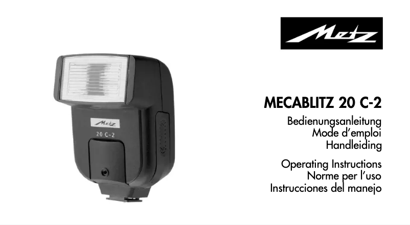 Page 1 de la notice Manuel utilisateur Metz Mecablitz 20 C-2