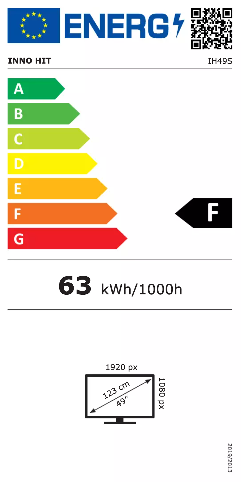 Page n°1 - Label énergétique Inno-Hit IH49S