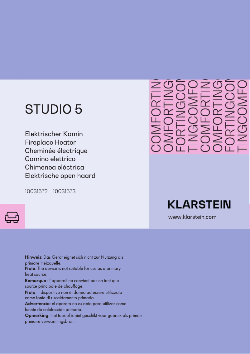 Page n°1 - Manuel utilisateur Klarstein Studio 5