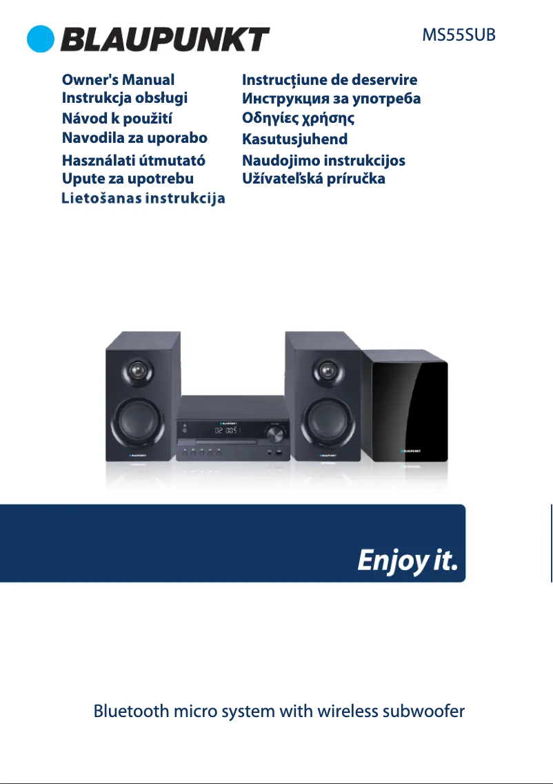 Page n°1 - Manuel utilisateur Blaupunkt MS55SUB