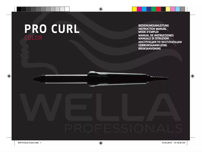 Image de la première page du manuel de l'appareil Pro Curl Color