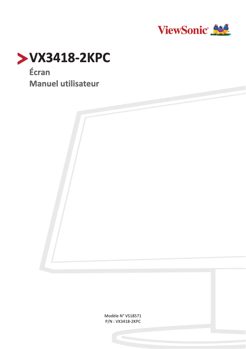 Page n°1 - Manuel utilisateur Viewsonic VX3418-2KPC
