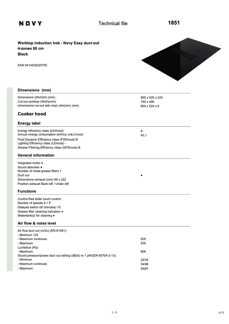 Image de la première page du manuel de l'appareil Easy Pro 1851