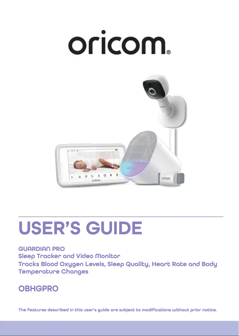 Page 1 de la notice Manuel utilisateur Oricom OBHGPRO