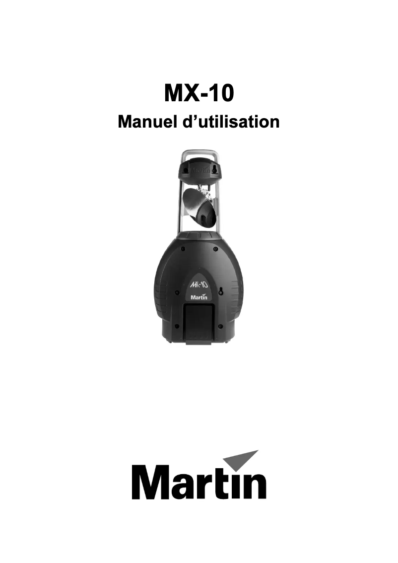 Page 1 de la notice Manuel utilisateur Martin MX-10 Extreme