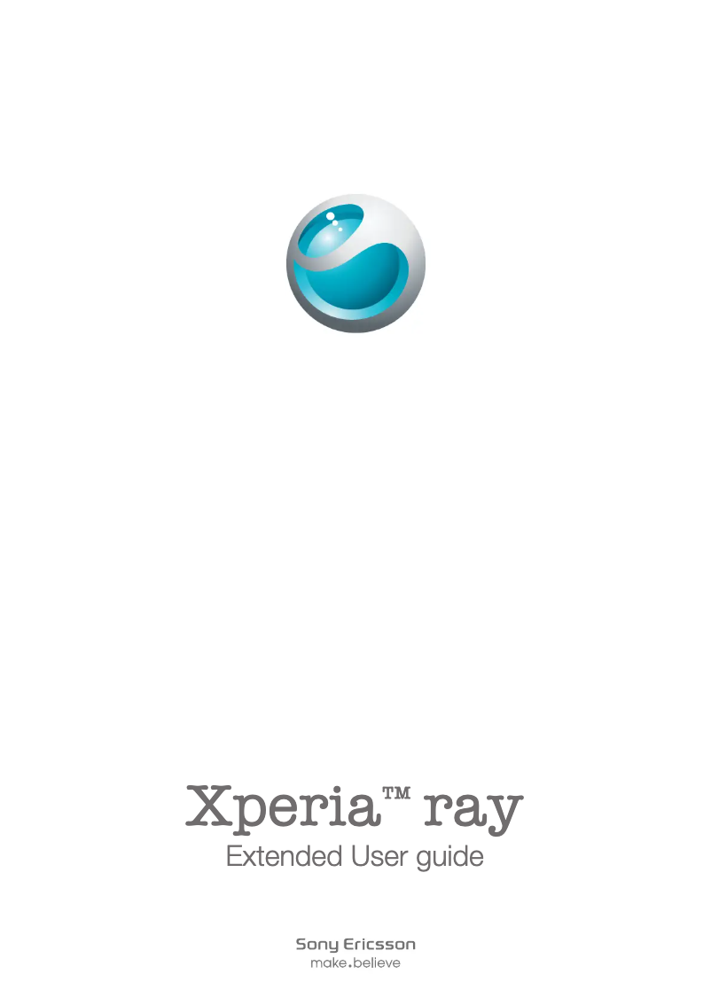 Page 1 de la notice Manuel utilisateur Sony Xperia ray
