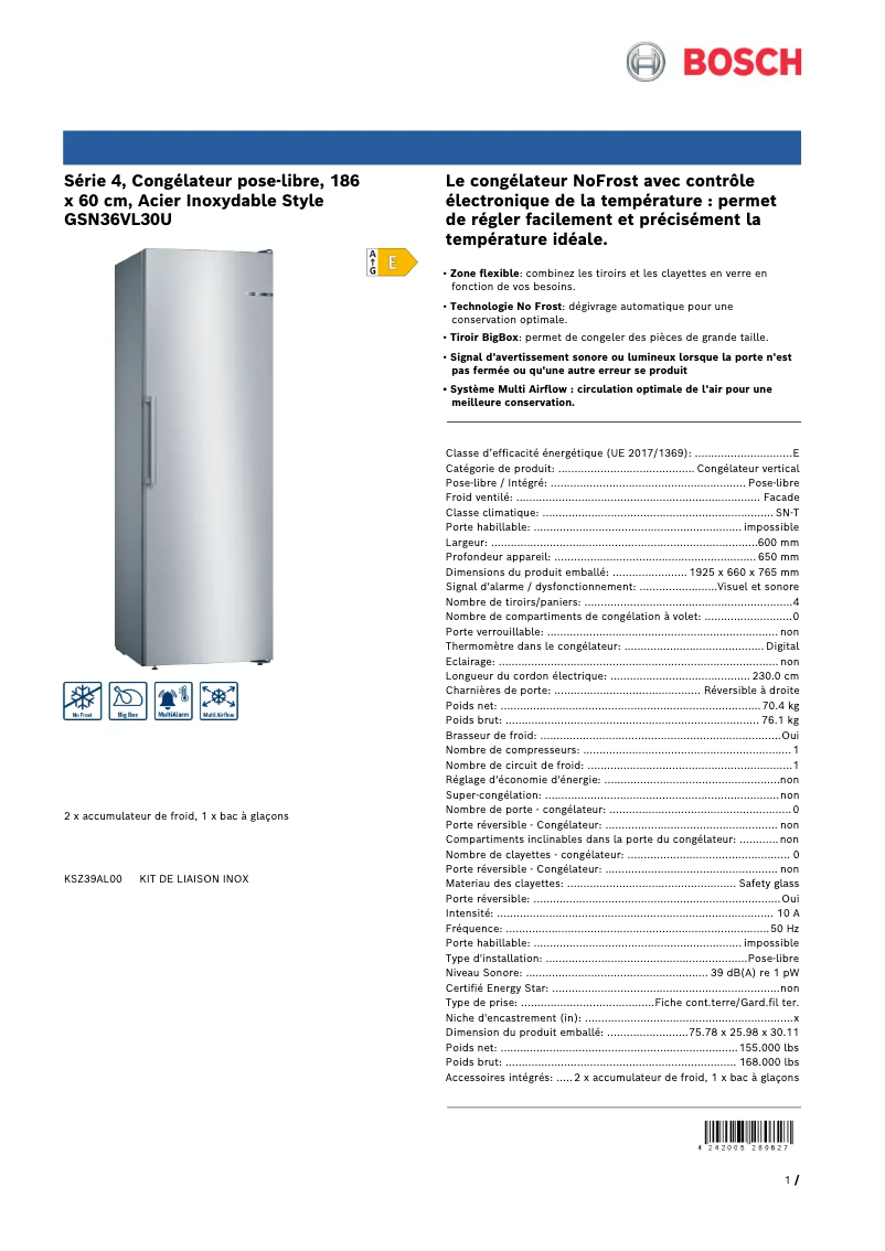 Image de la première page du manuel de l'appareil GSN36VL30U
