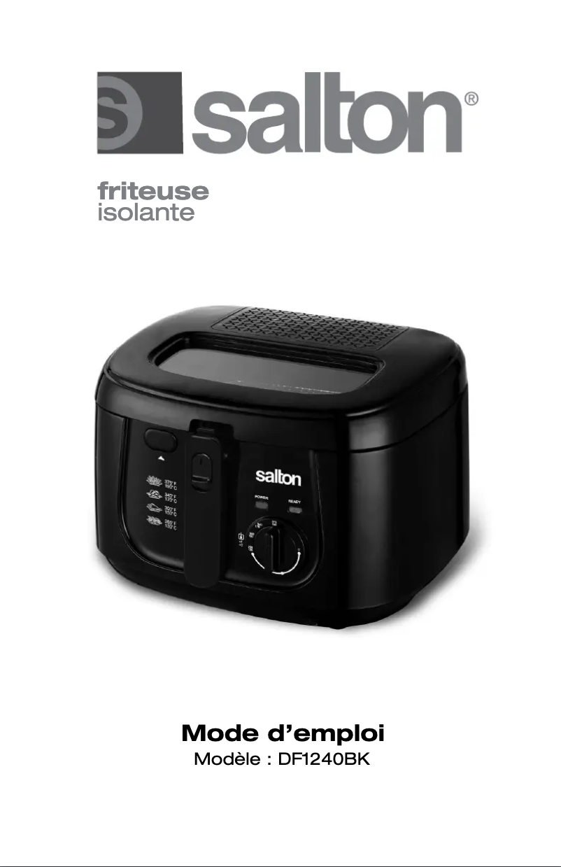Page 1 de la notice Manuel utilisateur Salton Cool Touch DF1240