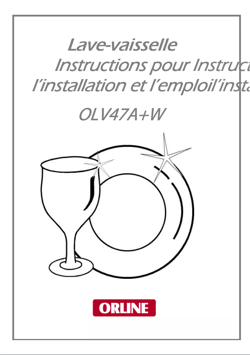 Page 1 de la notice Manuel utilisateur Orline OLV47A+W