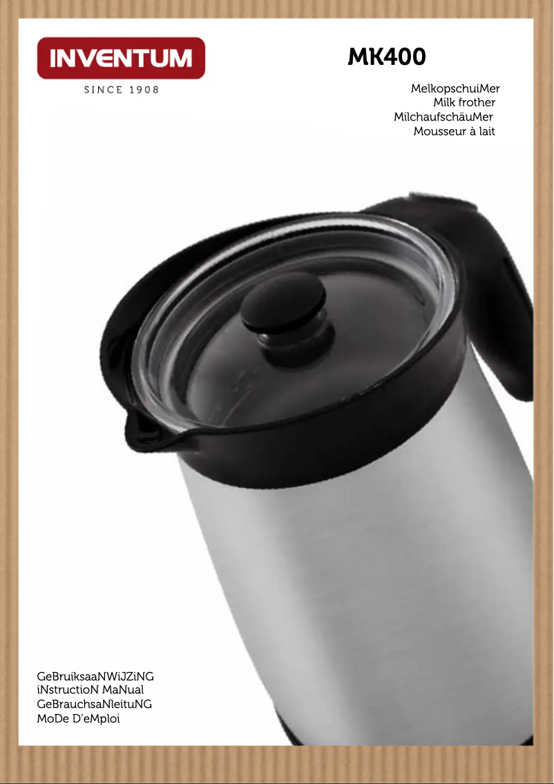 Page 1 de la notice Manuel utilisateur Inventum MK400