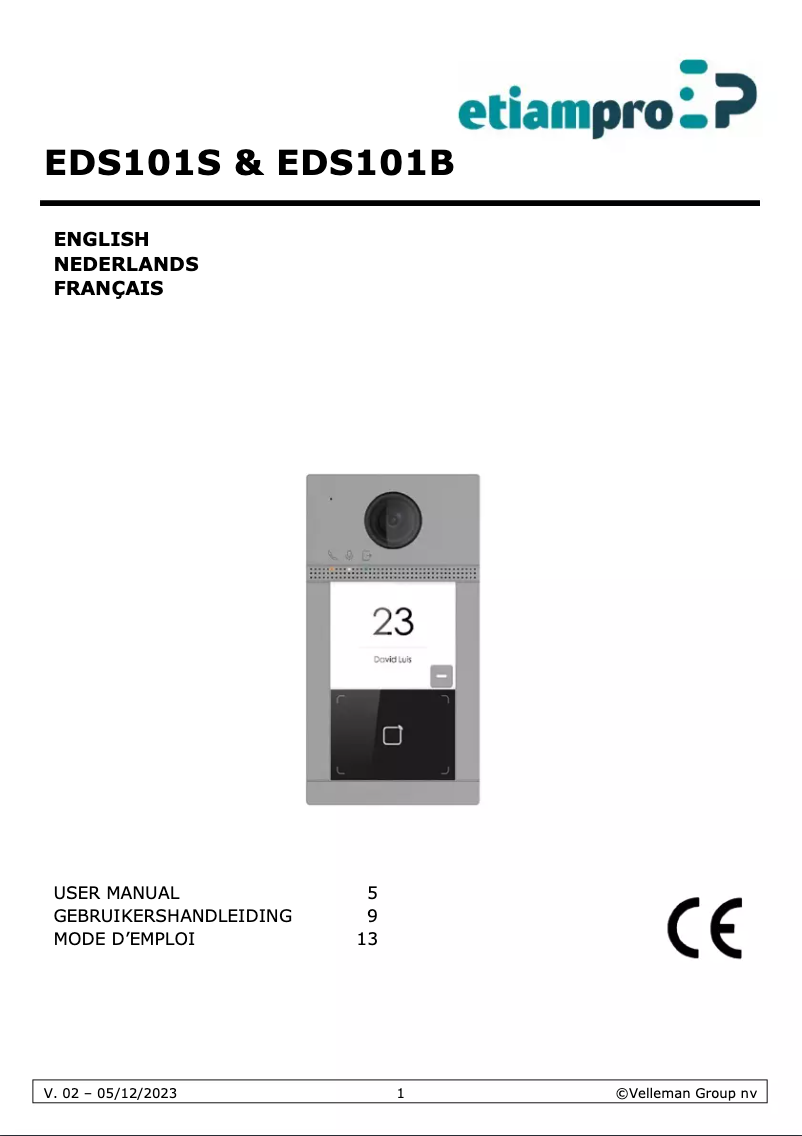 Page 1 de la notice Guide de démarrage rapide EtiamPro EDS101B