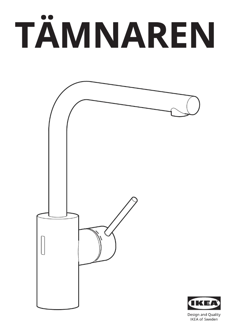 Page 1 de la notice Manuel utilisateur Ikea TÄMNAREN 303.595.06