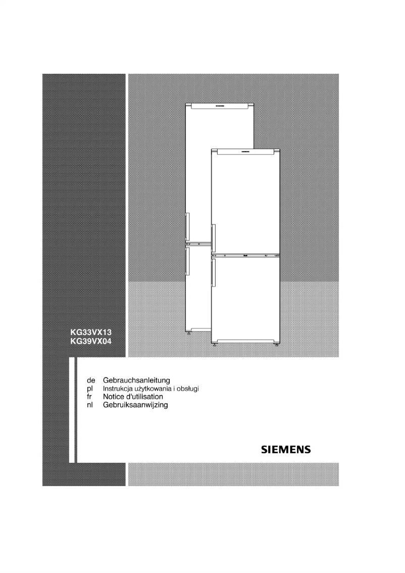 Page n°1 - Manuel utilisateur Siemens KG39VX04