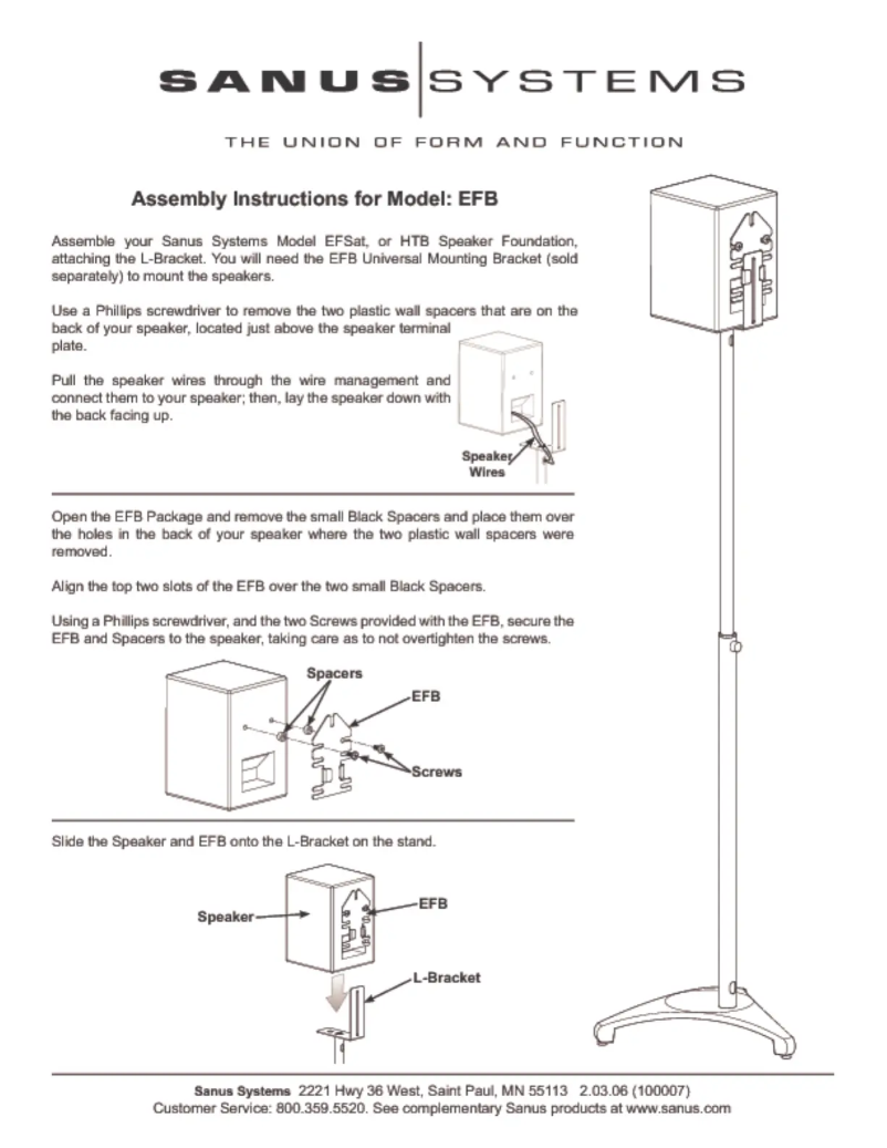 Page 1 de la notice Manuel utilisateur Sanus EFB