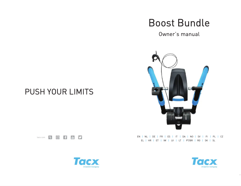 Page 1 de la notice Manuel utilisateur Garmin Tacx Boost Bundle