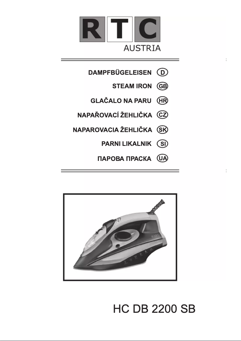Image de la première page du manuel de l'appareil HC DB 2200 SB