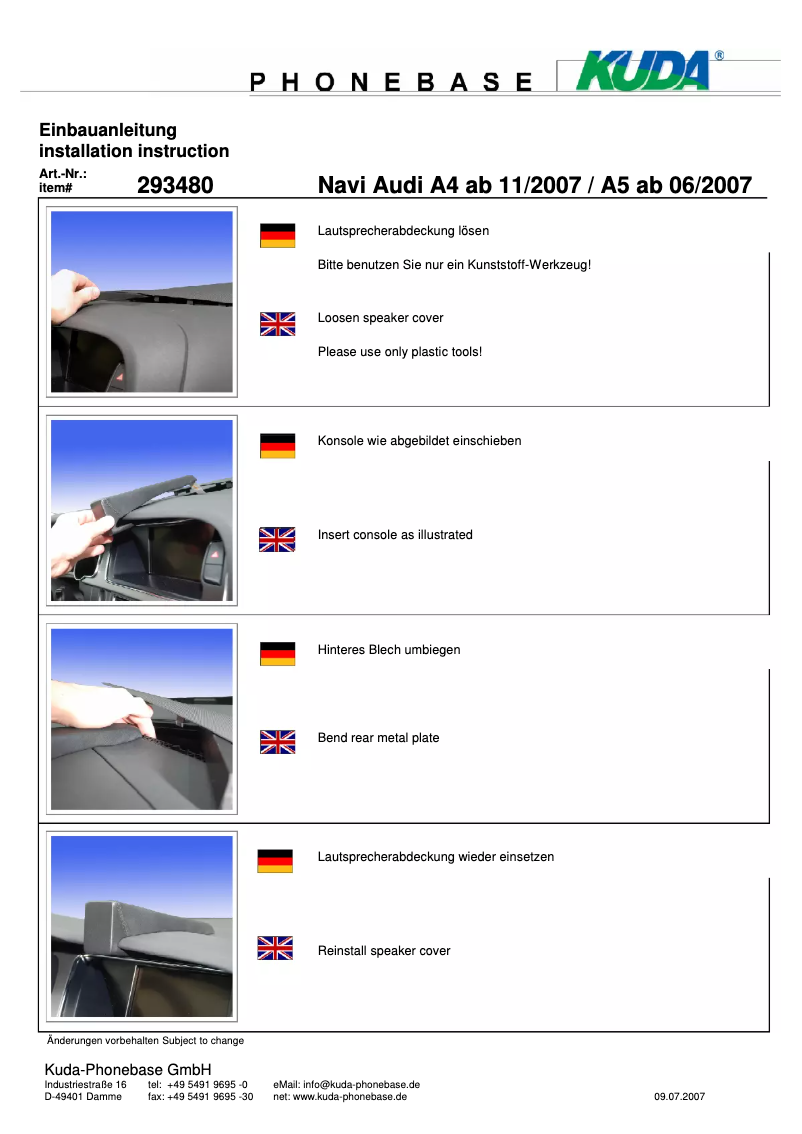 Page n°1 - Manuel utilisateur Kuda 293485