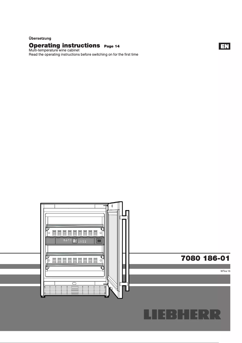 Image de la première page du manuel de l'appareil WTes 1672-22