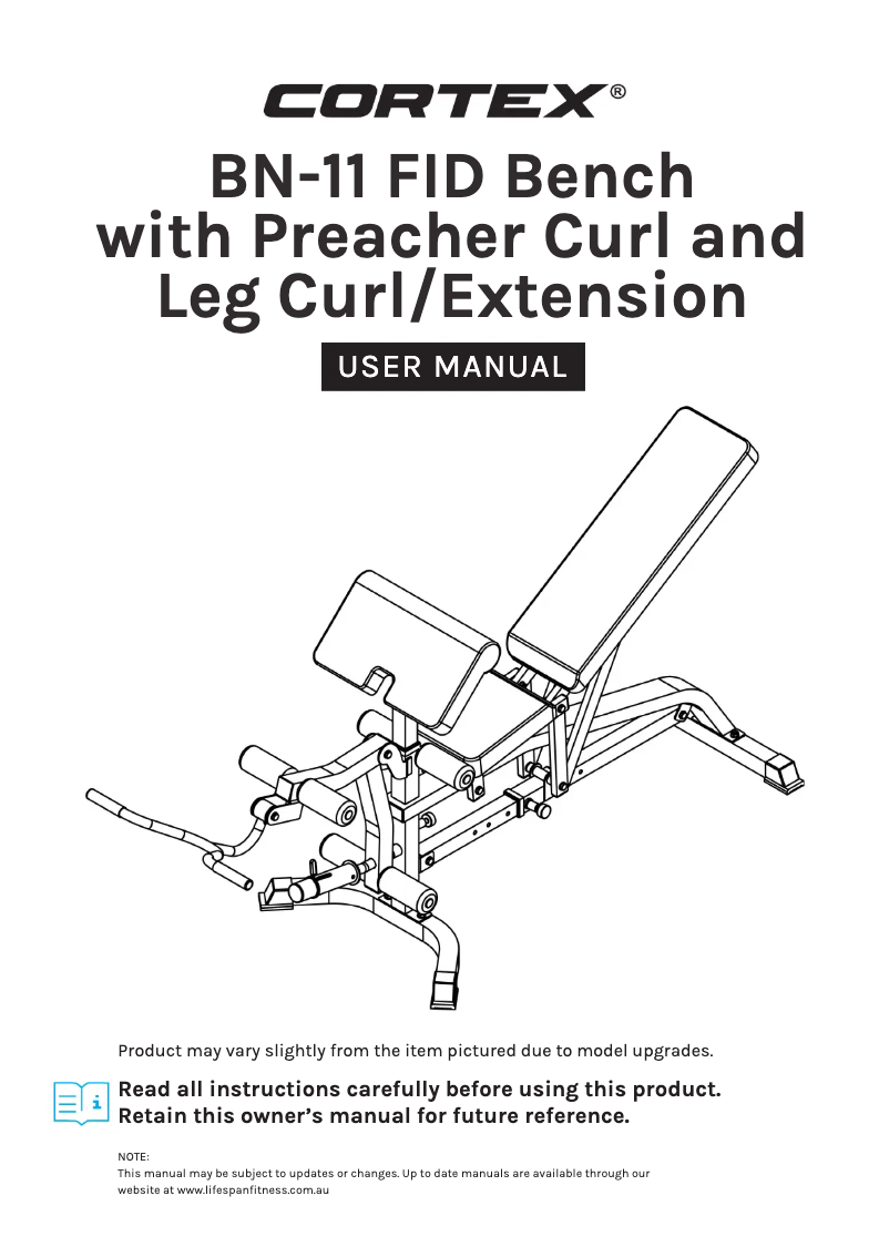 Page n°1 - Manuel utilisateur Cortex BN-11