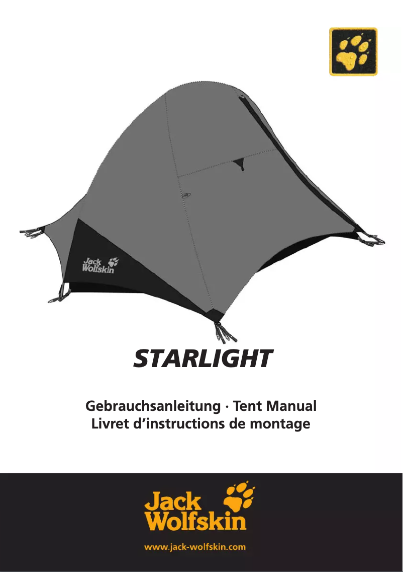 Page n°1 - Manuel utilisateur Jack Wolfskin Starlight