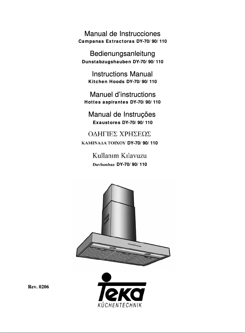 Image de la première page du manuel de l'appareil DY 110