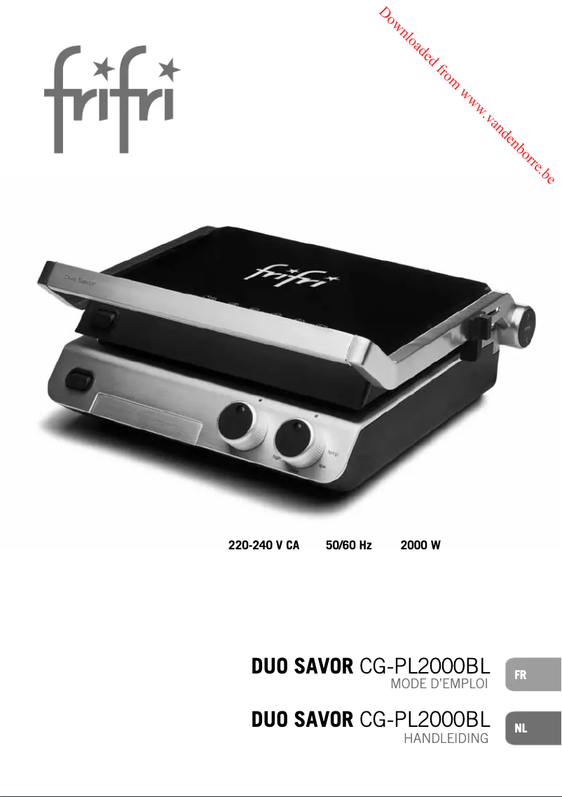 Image de la première page du manuel de l'appareil Duo Savor PL2000