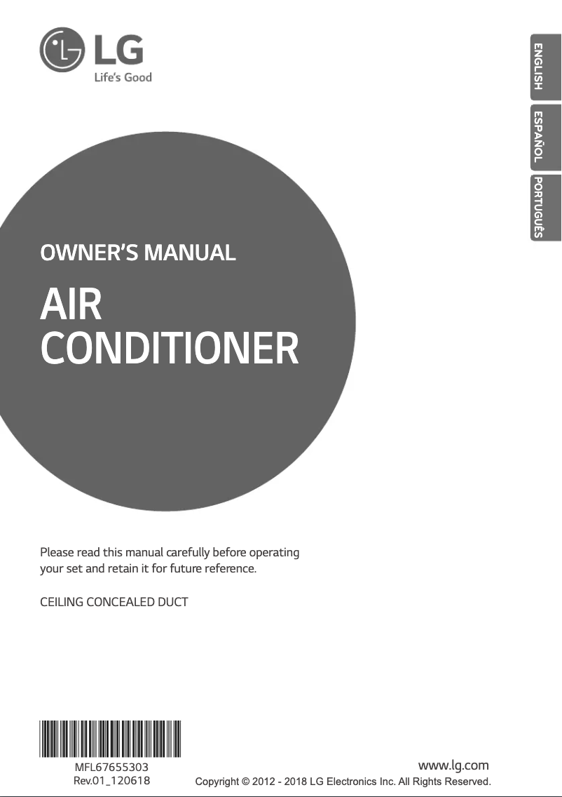 Página 1 del manual Manual de usuario LG AMNW24GM1A0