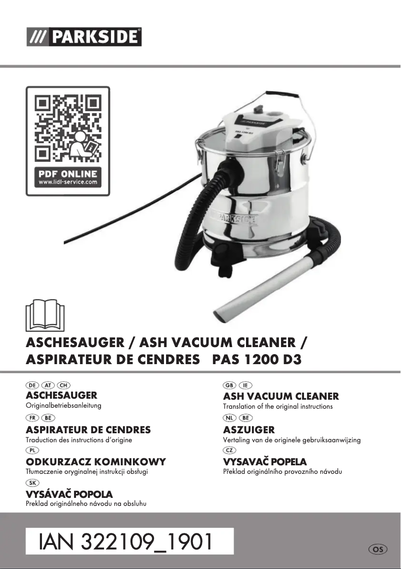 Page n°1 - Manuel utilisateur Parkside PAS 1200 D3