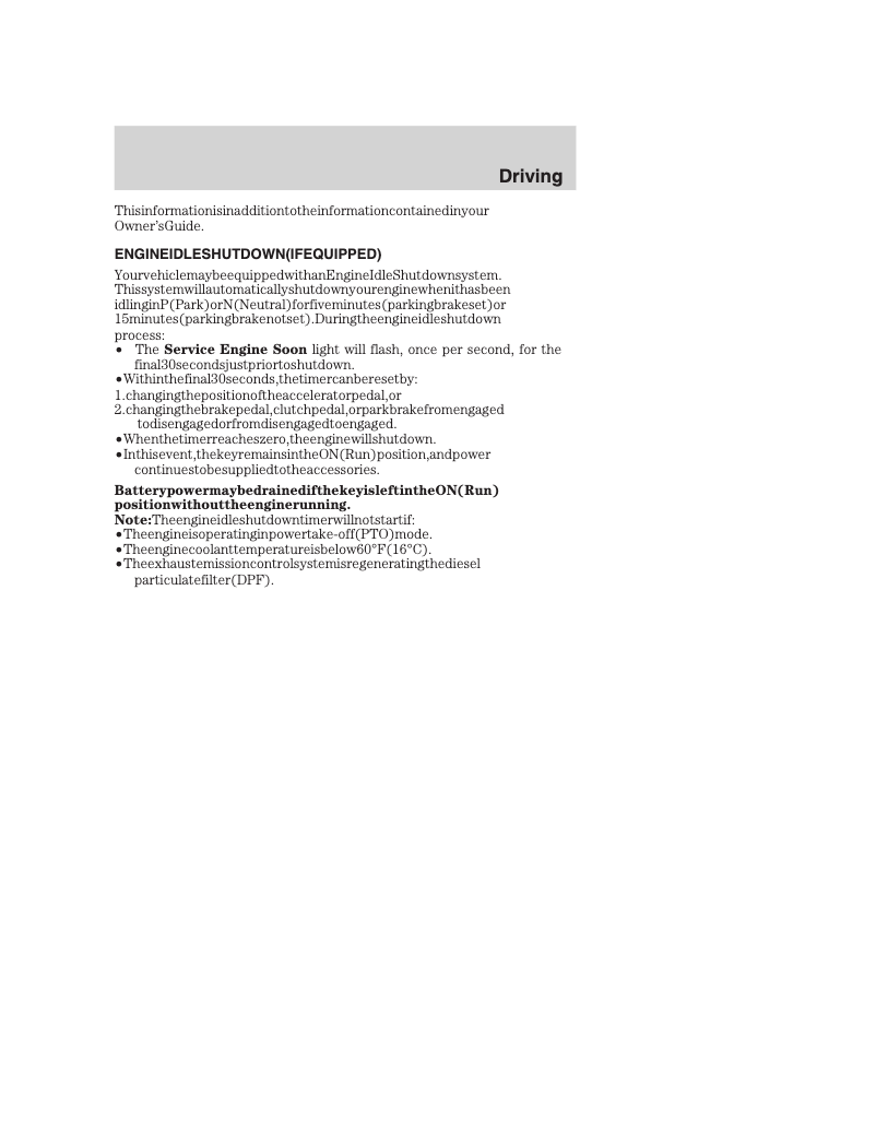 Page 1 de la notice Manuel utilisateur Ford F-650 (2008)