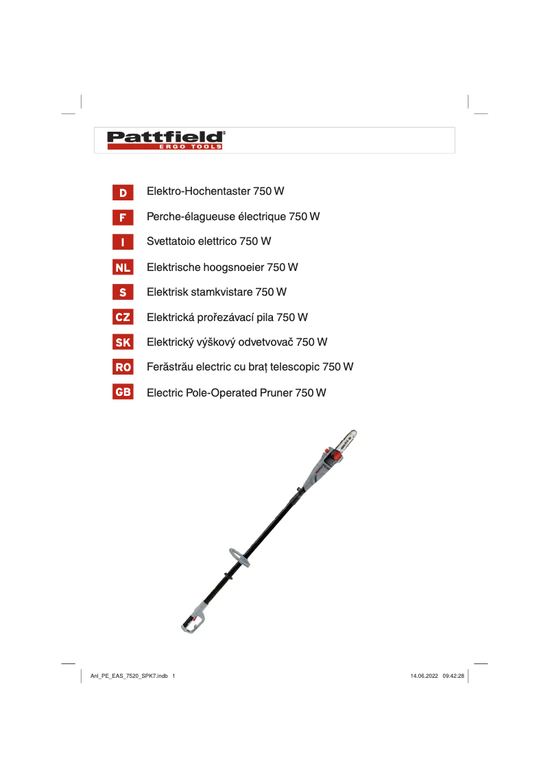 Página 1 del manual Manual de usuario Pattfield PE-EAS 7520