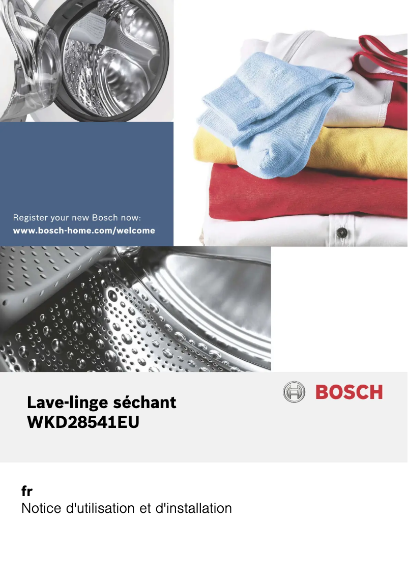 Page 1 de la notice Manuel utilisateur Bosch WKD28541EU