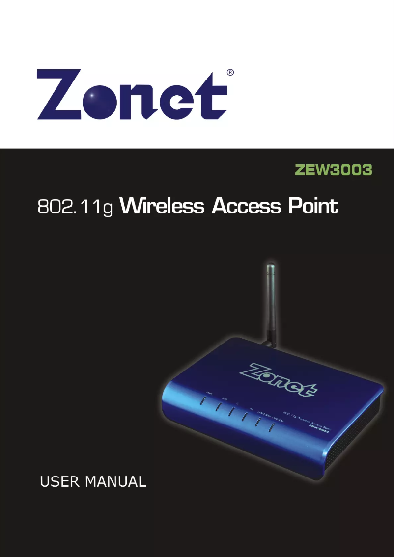 Página 1 del manual Manual de usuario Zonet ZEW3003