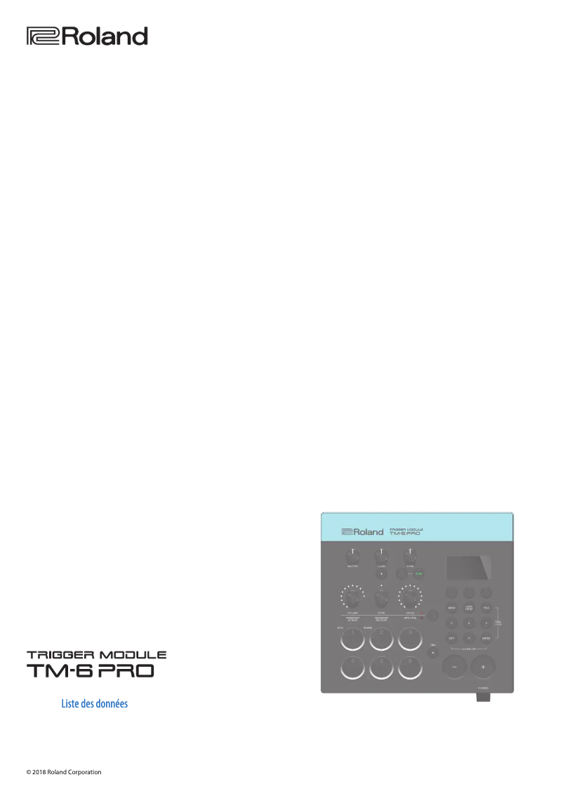 Image de la première page du manuel de l'appareil TM-6 Pro