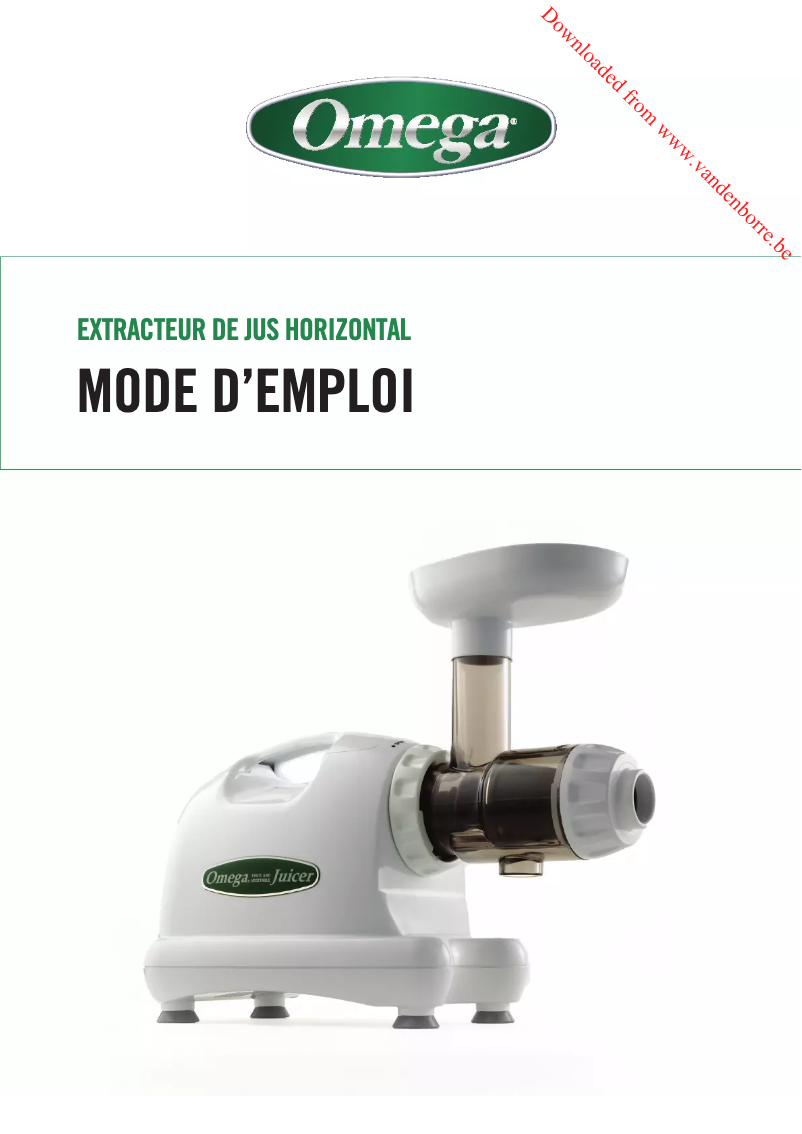 Image de la première page du manuel de l'appareil Nutrition Center J8224