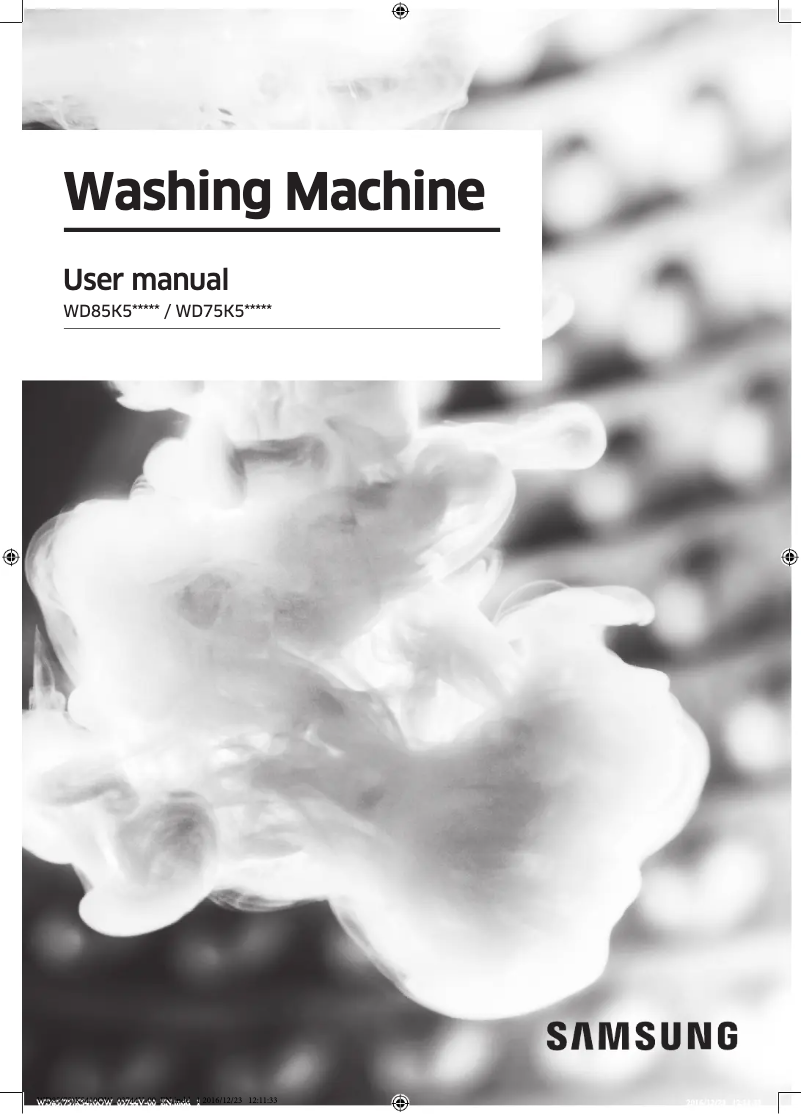 Image de la première page du manuel de l'appareil WD85K5410OW