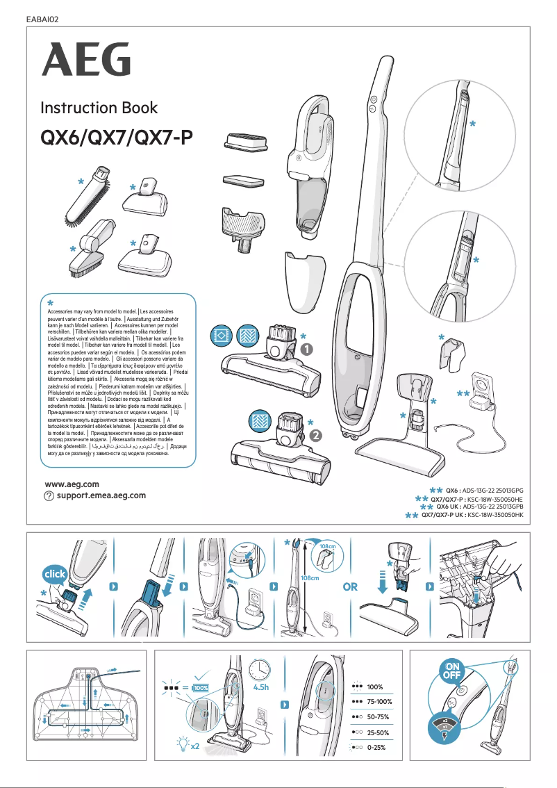 Page n°1 - Manuel utilisateur AEG QX7-1-P5SW