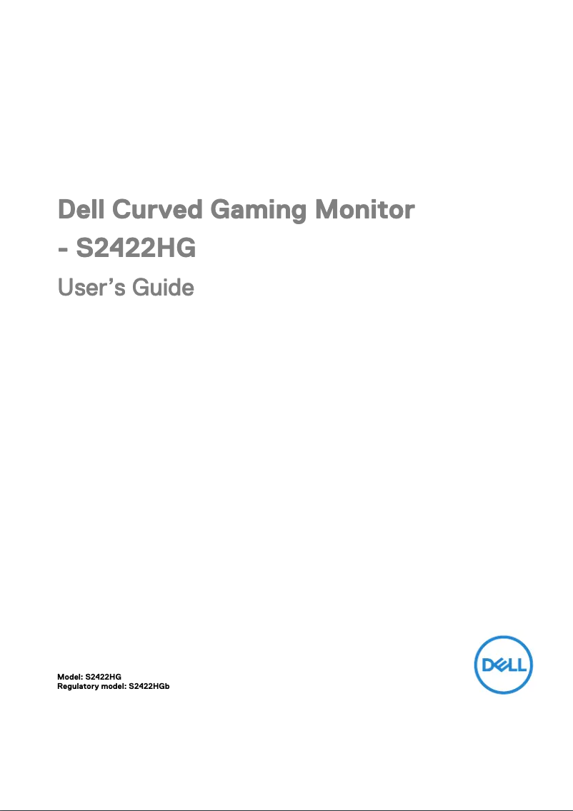 Page 1 de la notice Manuel utilisateur Dell S2422HG