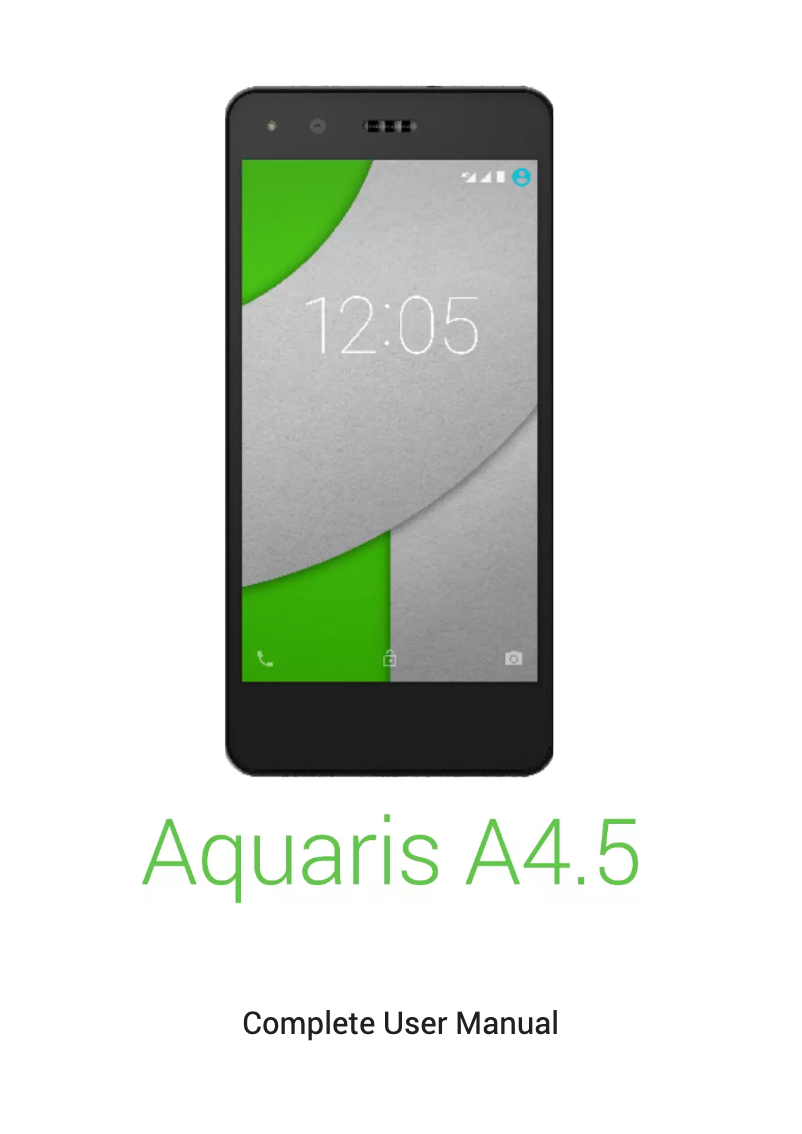 Image de la première page du manuel de l'appareil Aquaris A4.5